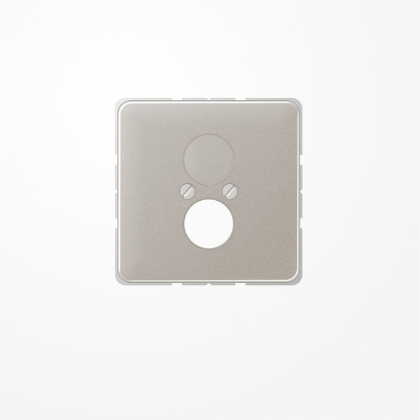 Jung CD562PT Abdeckung für 2 Rundsteckverbinder bis 18,5mm Ø  2fach, Aluminium eloxiert, Serie CD, platin