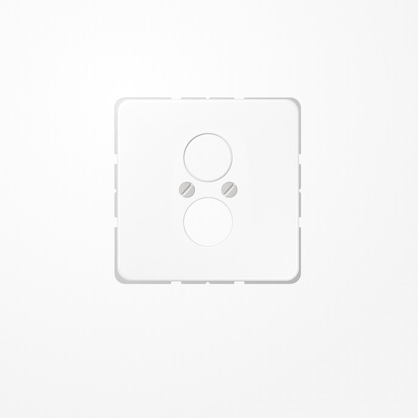 Jung CD562WW Abdeckung für 2 Rundsteckverbinder bis 18,5mm Ø  1fach, Duroplast, Serie CD, alpinweiß
