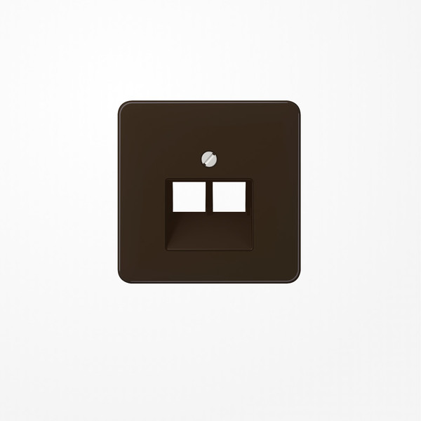 Jung CD569-2UABR Abdeckung für IAE/UAE-Anschlussdosen 2x8-polig, Thermoplast, Serie CD, braun