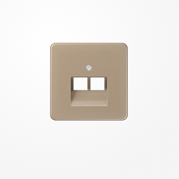 Jung CD569-2UAGB Abdeckung für IAE/UAE-Anschlussdosen 2x8-polig, Aluminium eloxiert, Serie CD, gold-bronze