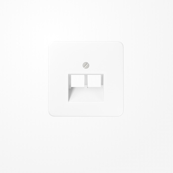 Jung CD569-2UAWW Abdeckung für IAE/UAE-Anschlussdosen 2x8-polig, Thermoplast, Serie CD, alpinweiß