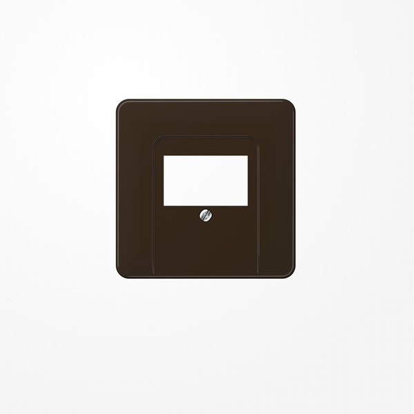 Jung CD569TBR Abdeckung für TAE-Anschlussdosen 1fach, Thermoplast, Serie CD, braun