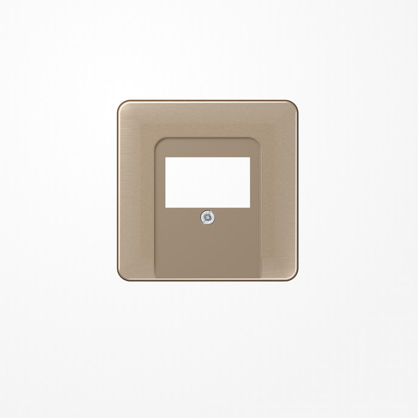 Jung CD569TGB Abdeckung für TAE-Anschlussdosen 1fach, Aluminium eloxiert, Serie CD, gold-bronze