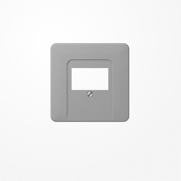 Jung CD569TGR Abdeckung für TAE-Anschlussdosen 1fach, Thermoplast, Serie CD, grau