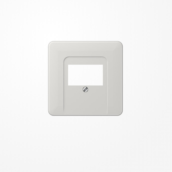 Jung CD569TLG Abdeckung für TAE-Anschlussdosen 1fach, Thermoplast, Serie CD, lichtgrau