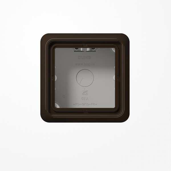 Jung CD581ABR Aufputz-Kappe 1fach, Duroplast, Serie CD, braun