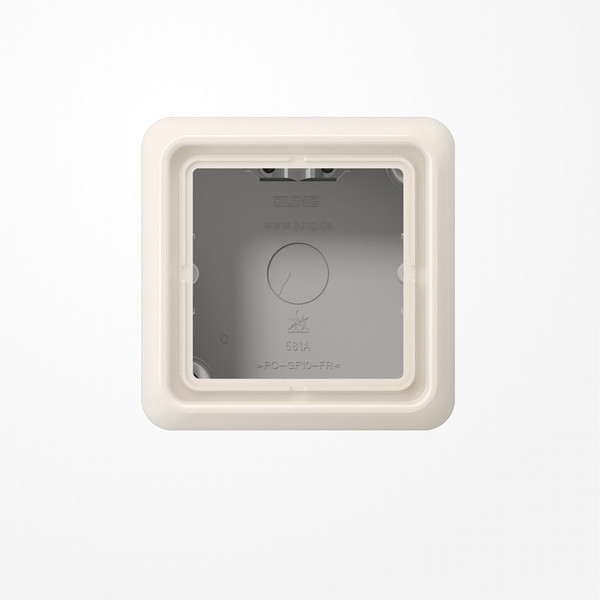 Jung CD581AW Aufputz-Kappe 1fach, Duroplast, Serie CD, weiß