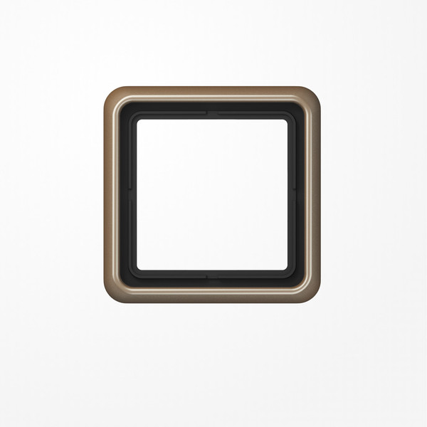 Jung CD581GB Rahmen 1fach, senkrechte und waagerechte Montage, Aluminium eloxiert, CD 500, gold-bronze
