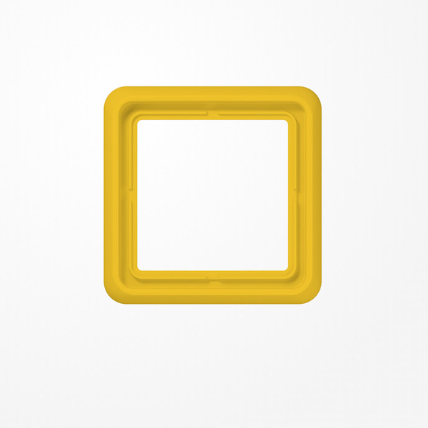 Jung CD581GLGE Rahmen 1fach, senkrechte und waagerechte Montage, Thermoplast, CD 500, gelb