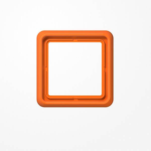 Jung CD581WUO Rahmen 1fach, senkrechte und waagerechte Montage, Thermoplast, CD 500, orange (für ZSV)