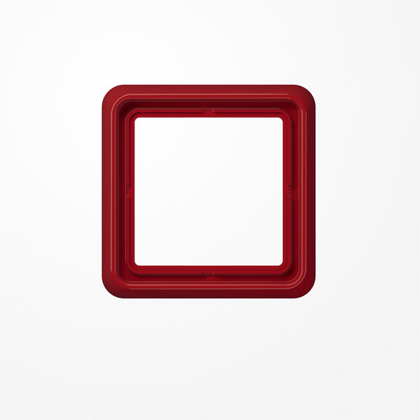 Jung CD581WURT Rahmen 1fach, senkrechte und waagerechte Montage, Thermoplast, CD 500, rot