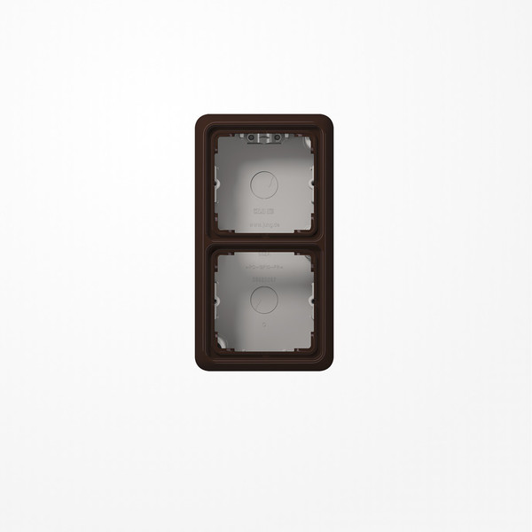 Jung CD582ABR Aufputz-Kappe 2fach, Duroplast, Serie CD, braun