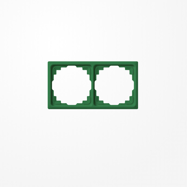 Jung CD582KGN Rahmen für Kabelkanal-Installation 2fach, senkrechte und waagerechte Montage, Thermoplast, Kabelkanal CD, grün (für SV)