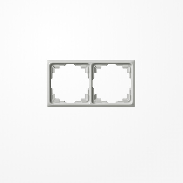 Jung CD582KLG Rahmen für Kabelkanal-Installation 2fach, senkrechte und waagerechte Montage, Thermoplast, Kabelkanal CD, lichtgrau