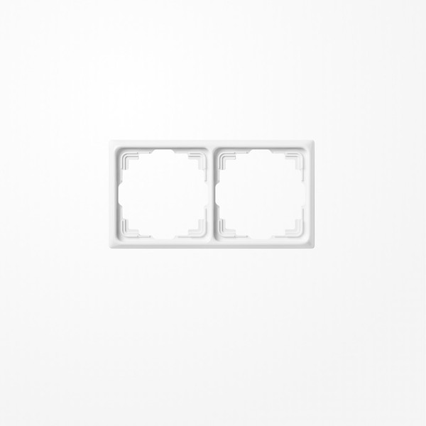 Jung CD582KWW Rahmen für Kabelkanal-Installation 2fach, senkrechte und waagerechte Montage, Thermoplast, Kabelkanal CD, alpinweiß