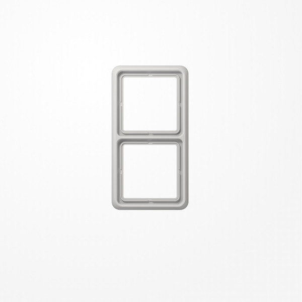 Jung CD582WULG Rahmen 2fach, senkrechte und waagerechte Montage, Thermoplast, CD 500, lichtgrau