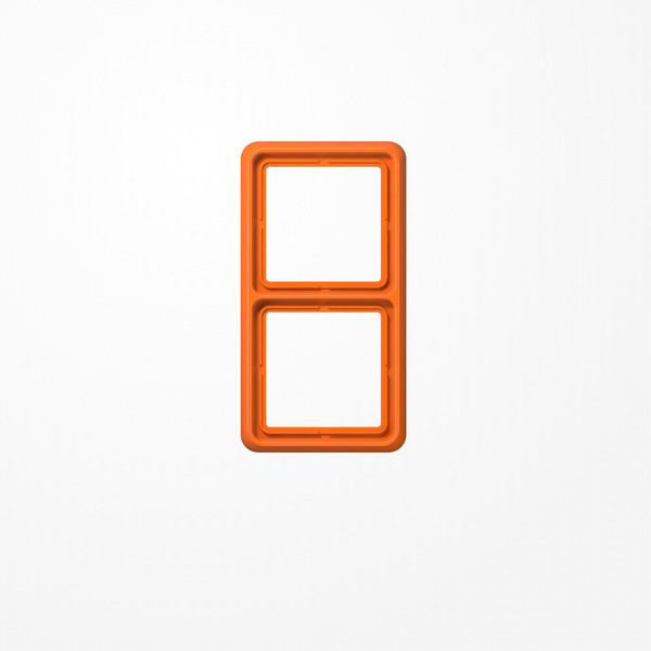 Jung CD582WUO Rahmen 2fach, senkrechte und waagerechte Montage, Thermoplast, CD 500, orange (für ZSV)