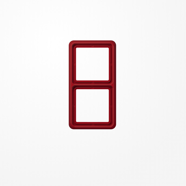 Jung CD582WURT Rahmen 2fach, senkrechte und waagerechte Montage, Thermoplast, CD 500, rot