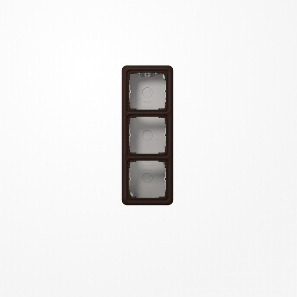 Jung CD583ABR Aufputz-Kappe 3fach, Duroplast, Serie CD, braun