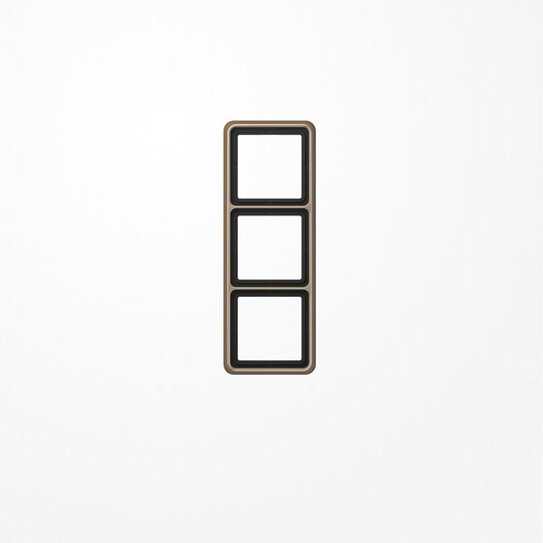 Jung CD583GB Rahmen 3fach, senkrechte und waagerechte Montage, Aluminium eloxiert, CD 500, gold-bronze