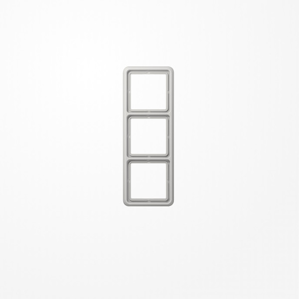 Jung CD583LG Rahmen 3fach, senkrechte und waagerechte Montage, Duroplast, CD 500, lichtgrau