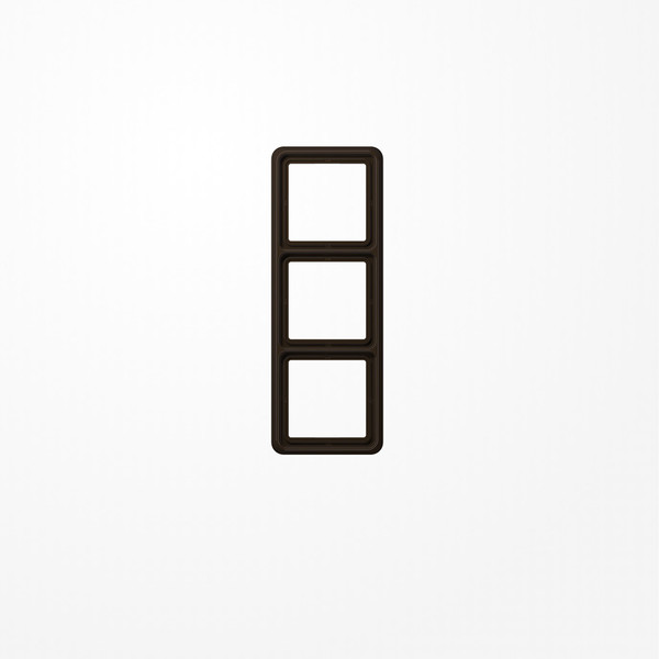 Jung CD583WUBR Rahmen 3fach, senkrechte und waagerechte Montage, Thermoplast, CD 500, braun