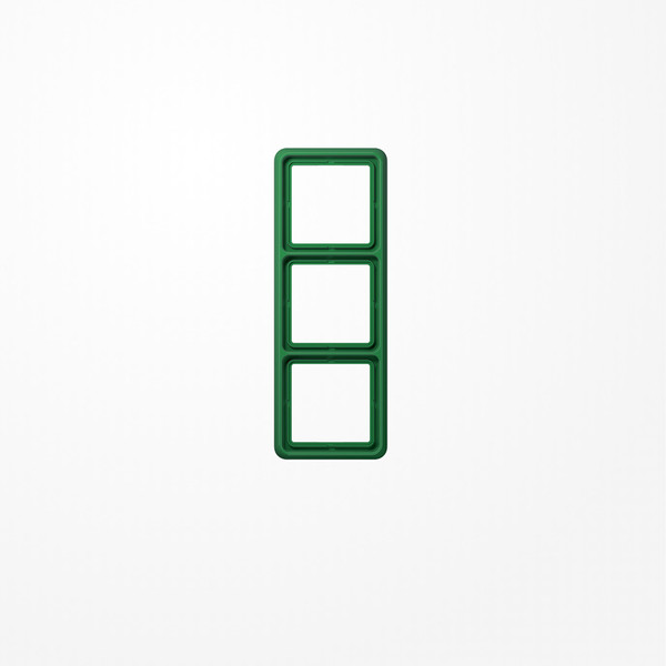 Jung CD583WUGN Rahmen 3fach, senkrechte und waagerechte Montage, Thermoplast, CD 500, grün (für SV)