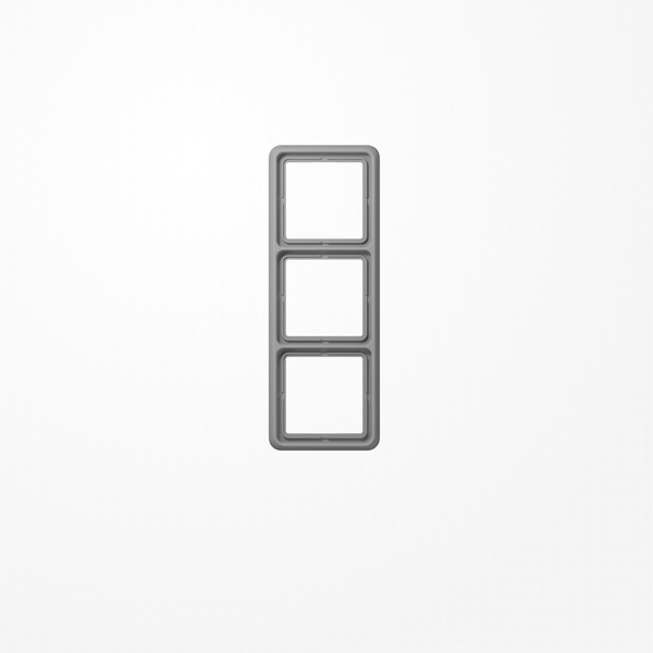 Jung CD583WUGR Rahmen 3fach, senkrechte und waagerechte Montage, Thermoplast, CD 500, grau