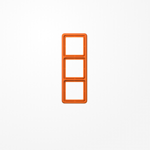 Jung CD583WUO Rahmen 3fach, senkrechte und waagerechte Montage, Thermoplast, CD 500, orange (für ZSV)