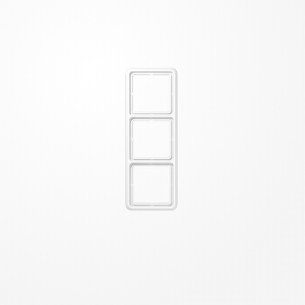 Jung CD583WUWW Rahmen 3fach, senkrechte und waagerechte Montage, Thermoplast, CD 500, alpinweiß