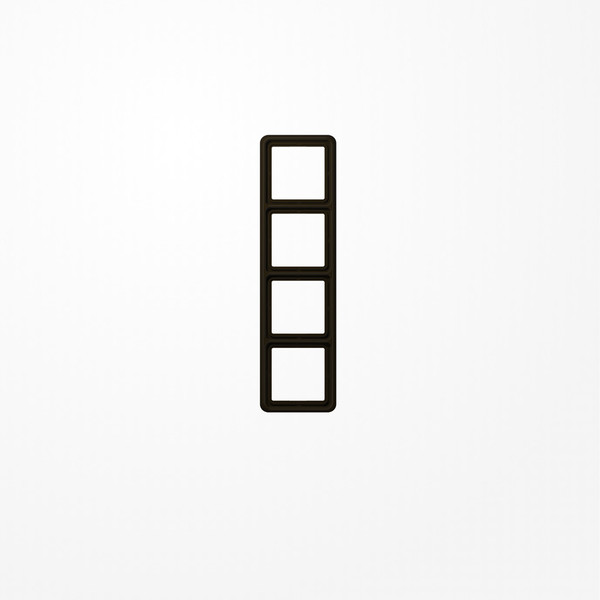 Jung CD584BR Rahmen 4fach, senkrechte und waagerechte Montage, Duroplast, CD 500, braun