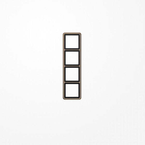 Jung CD584GB Rahmen 4fach, senkrechte und waagerechte Montage, Aluminium eloxiert, CD 500, gold-bronze