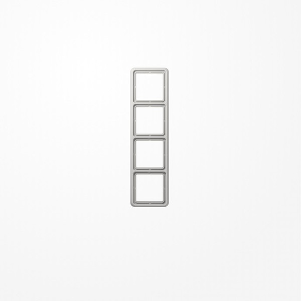 Jung CD584LG Rahmen 4fach, senkrechte und waagerechte Montage, Duroplast, CD 500, lichtgrau