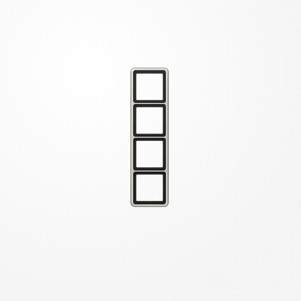 Jung CD584PT Rahmen 4fach, senkrechte und waagerechte Montage, Aluminium eloxiert, CD 500, platin