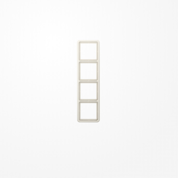 Jung CD584W Rahmen 4fach, senkrechte und waagerechte Montage, Duroplast, CD 500, weiß