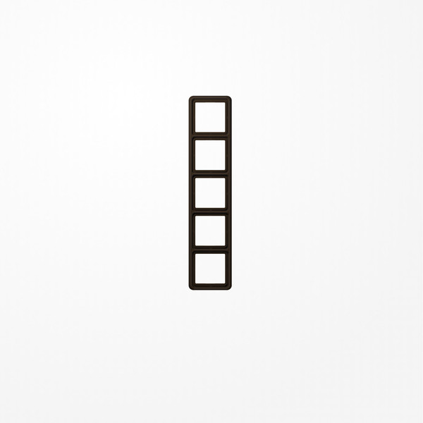 Jung CD585BR Rahmen 5fach, senkrechte und waagerechte Montage, Duroplast, CD 500, braun