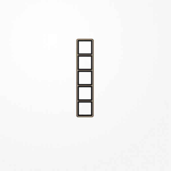 Jung CD585GB Rahmen 5fach, senkrechte und waagerechte Montage, Aluminium eloxiert, CD 500, gold-bronze