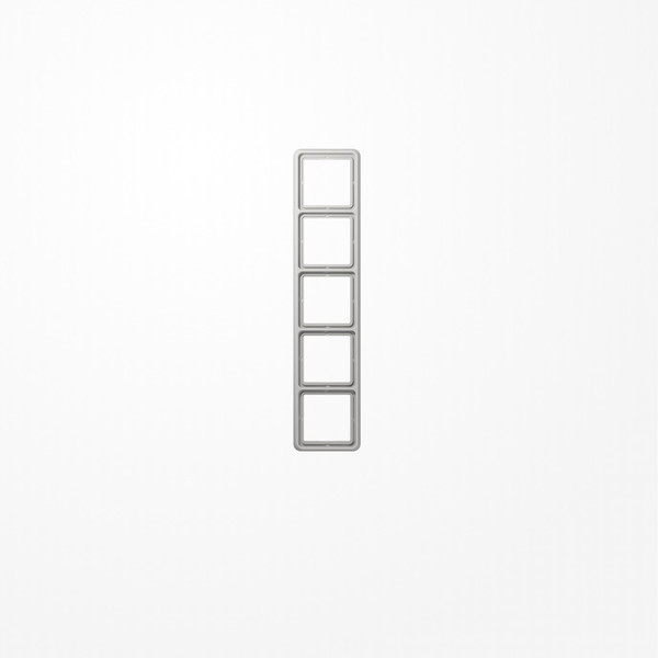 Jung CD585LG Rahmen 5fach, senkrechte und waagerechte Montage, Duroplast, CD 500, lichtgrau