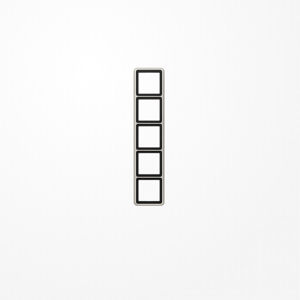 Jung CD585PT Rahmen 5fach, senkrechte und waagerechte Montage, Aluminium eloxiert, CD 500, platin