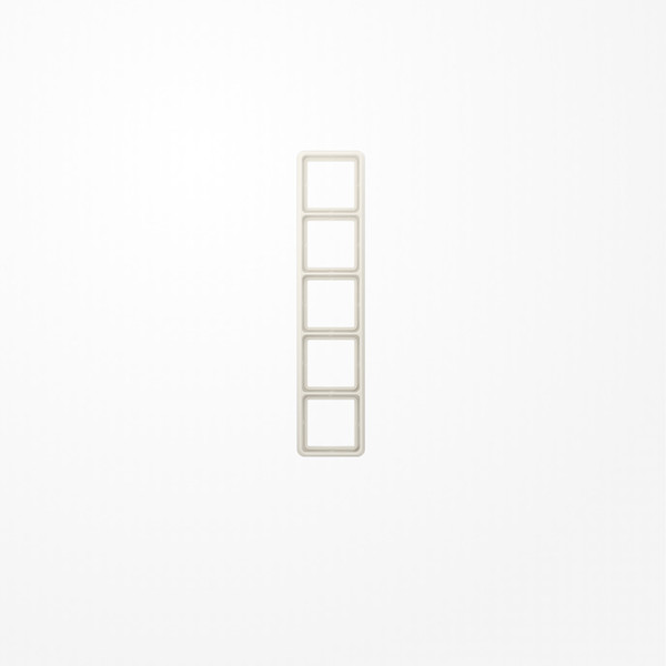 Jung CD585W Rahmen 5fach, senkrechte und waagerechte Montage, Duroplast, CD 500, weiß