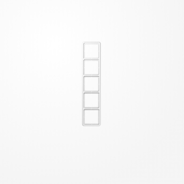 Jung CD585WW Rahmen 5fach, senkrechte und waagerechte Montage, Duroplast, CD 500, alpinweiß