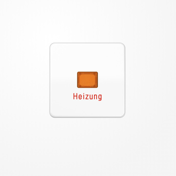 Jung CD590BFHWW Wippe mit Lichtaustrittsfenster, Aufschrift Heizung, Thermoplast, Serie CD, alpinweiß