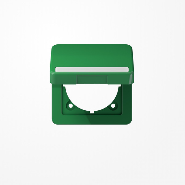 Jung CD590BFNAKLGN Klappdeckel mit Rückstellfeder, mit Schriftfeld, Klappdeckel, Thermoplast, Serie CD, grün (für SV)