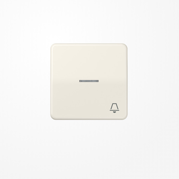 Jung CD590KO5K Wippe mit Lichtleiter, Symbol Klingel, Duroplast, Serie CD, weiß