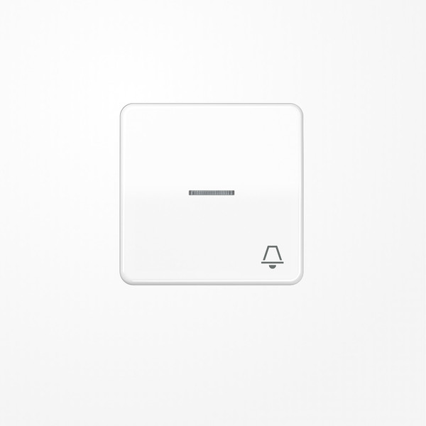 Jung CD590KO5KWW Wippe mit Lichtleiter, Symbol Klingel, Duroplast, Serie CD, alpinweiß