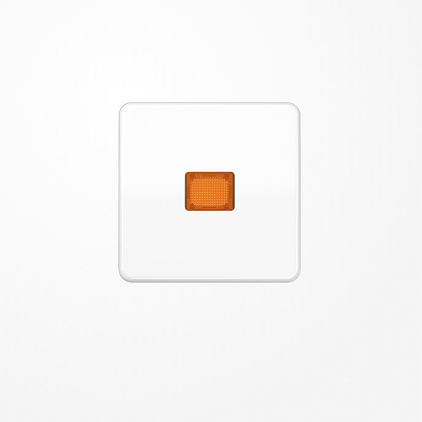 Jung CD590KOBFWW Wippe mit Lichtaustrittsfenster, Thermoplast, Serie CD, alpinweiß