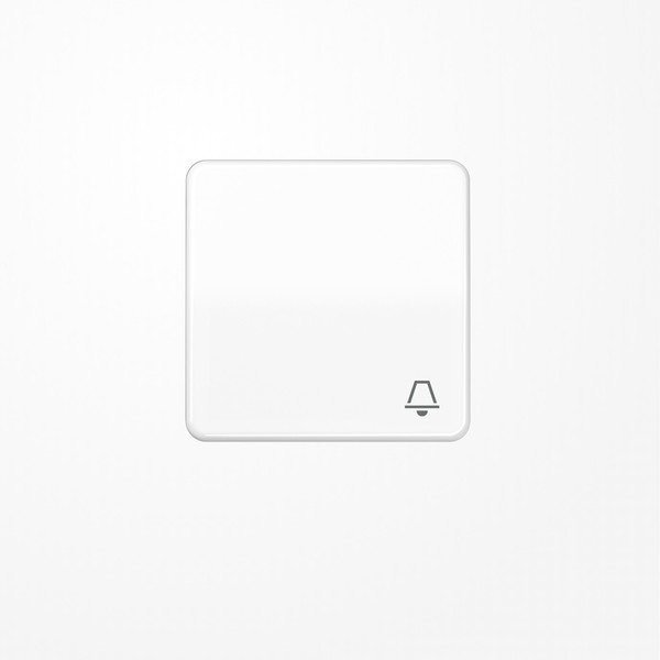 Jung CD590KWW Wippe, Symbol Klingel, Duroplast, Serie CD, alpinweiß