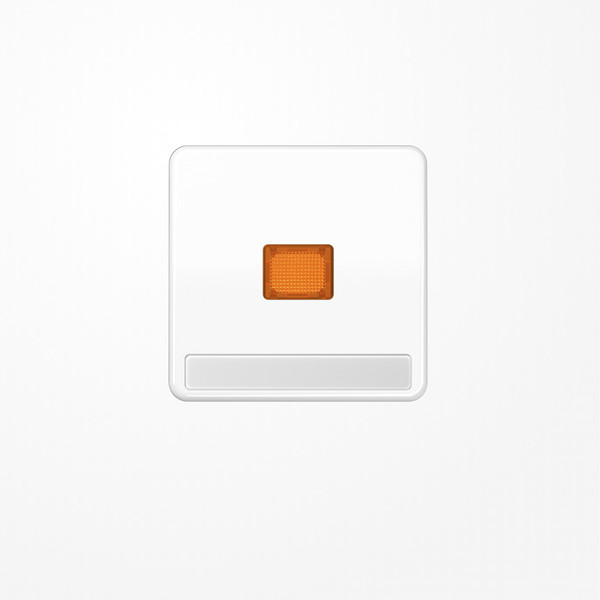 Jung CD590NAKOWW Wippe mit Lichtaustrittsfenster, mit Schriftfeld, Duroplast, Serie CD, alpinweiß