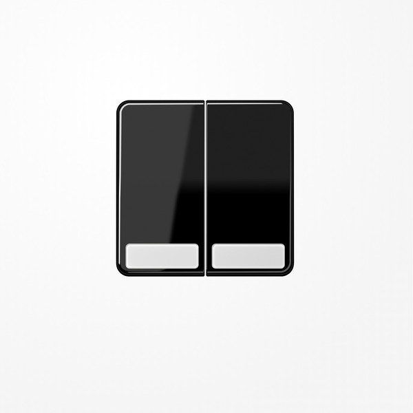 Jung CD595NASW Wippe, mit Schriftfeld, Duroplast, Serie CD, schwarz