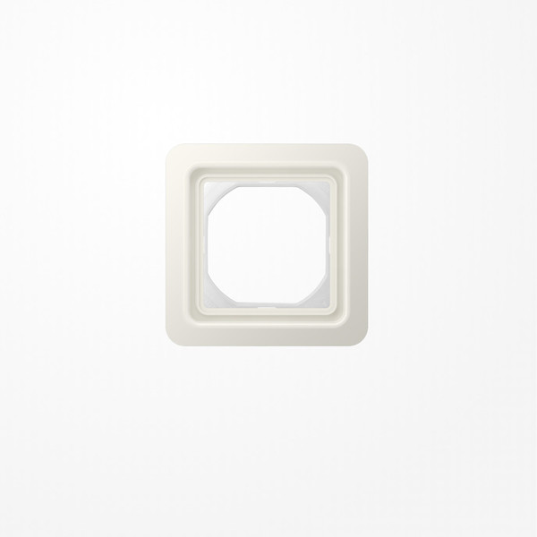 Jung CD681WUW Rahmen 90x90mm, komplett mit Dichtungsflansch (IP44), Thermoplast, weiß